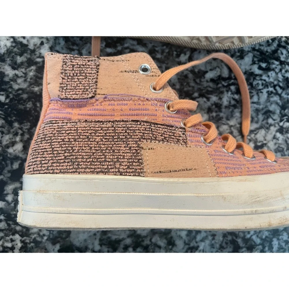Unisex Converse Chuck 70 Hi Patchwork Orange Sneakers 170058C Mens 7 Wos 9